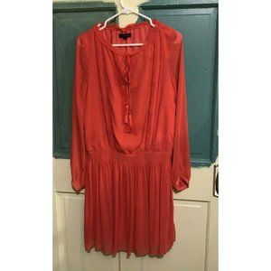 Banana Republic Dress Orange Medium Gauze Elegant Festival Lined Size Medium